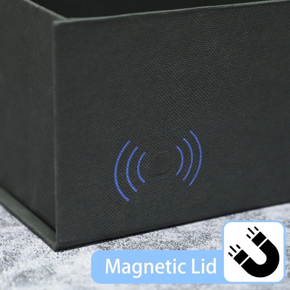 Chic Black Magnetic Gift Box 13.5''X10'' Perfect For Holidays & Celebrations View 5
